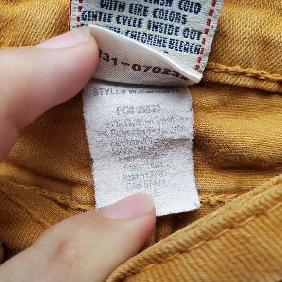 True Religion Jeans Womens 27 Yellow Halle Mid-Rise Skinny Cotton Blend - Picture 3 of 13